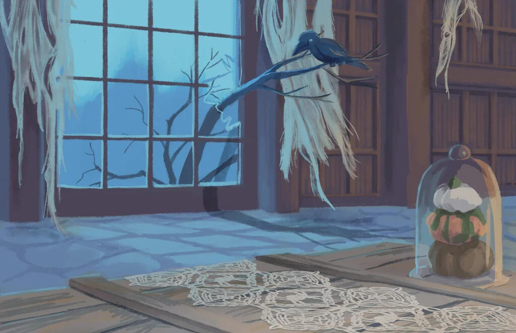 Cartoon illustration of Marijane Vargas's head next to her signature