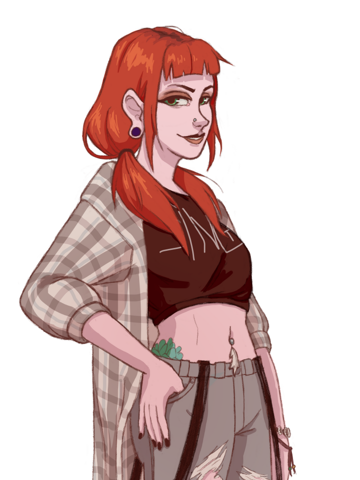 Cartoon illustration of Marijane Vargas's head next to her signature